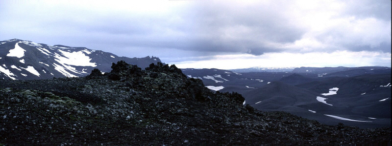 Ausblick nach Süden, vor dem Abstieg ins Dyngjufjalladalur